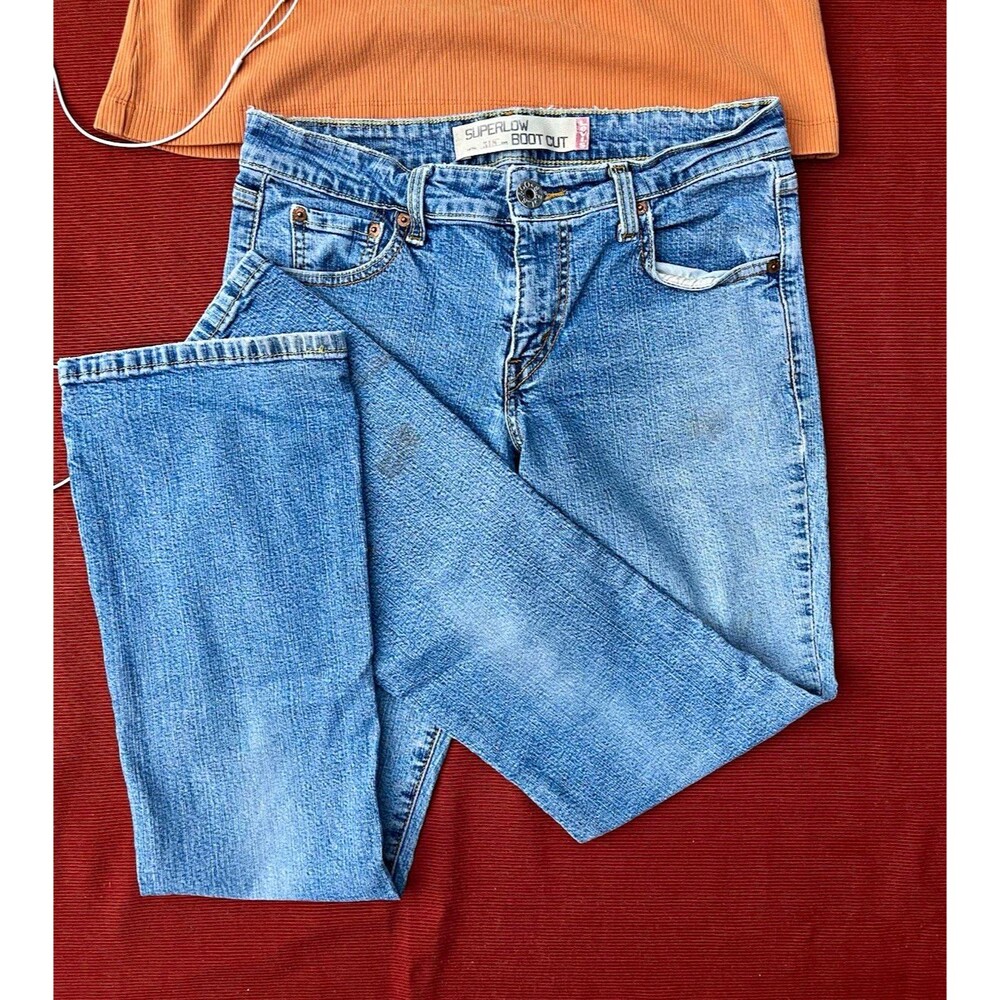 Vintage Levi's 518 Super low Y2K Boot Cut Denim Jeans Juniors 5S